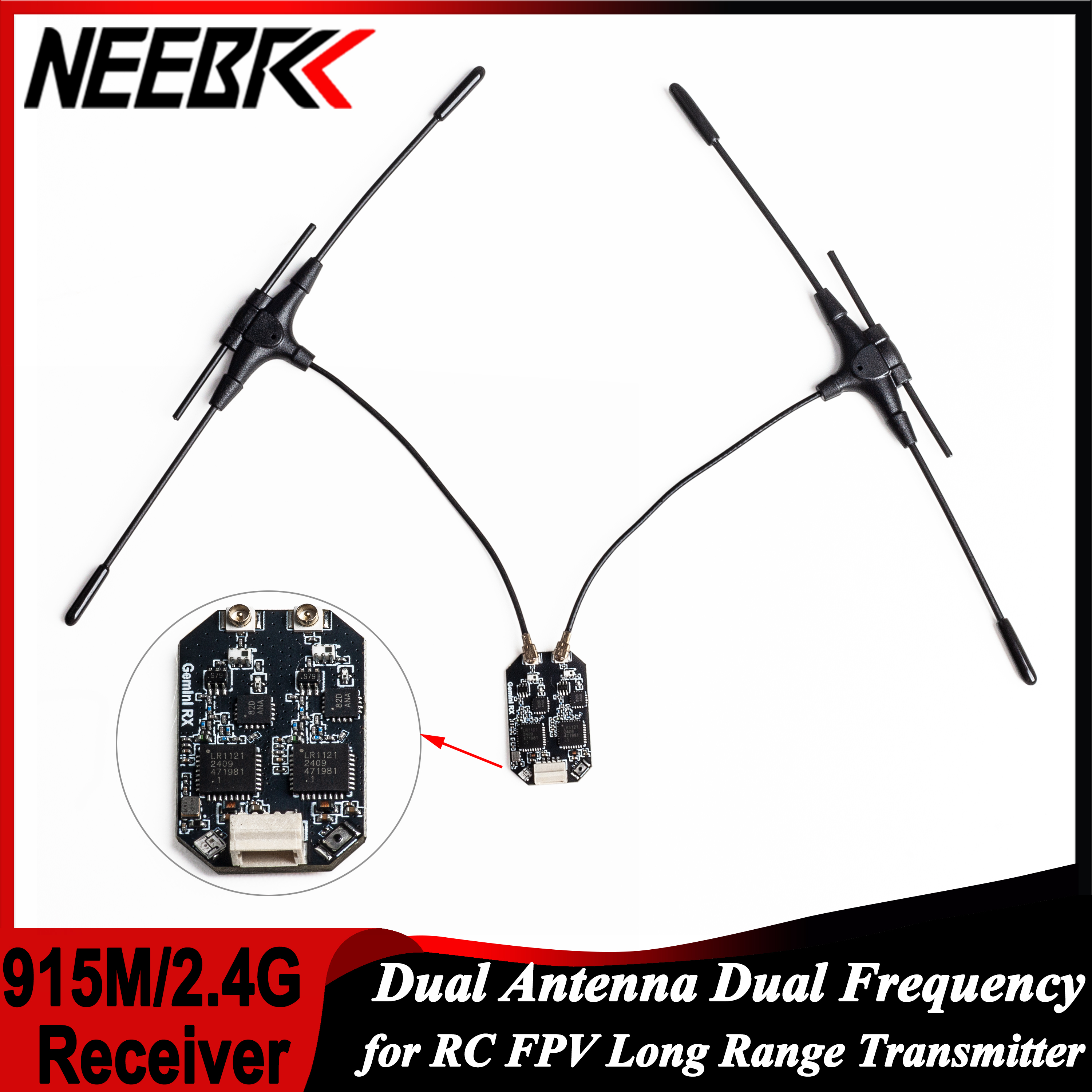 Fpv Drone Quadcopter - ELRS 915MHz/2.4GHz Gemini Dual Antenna Dual