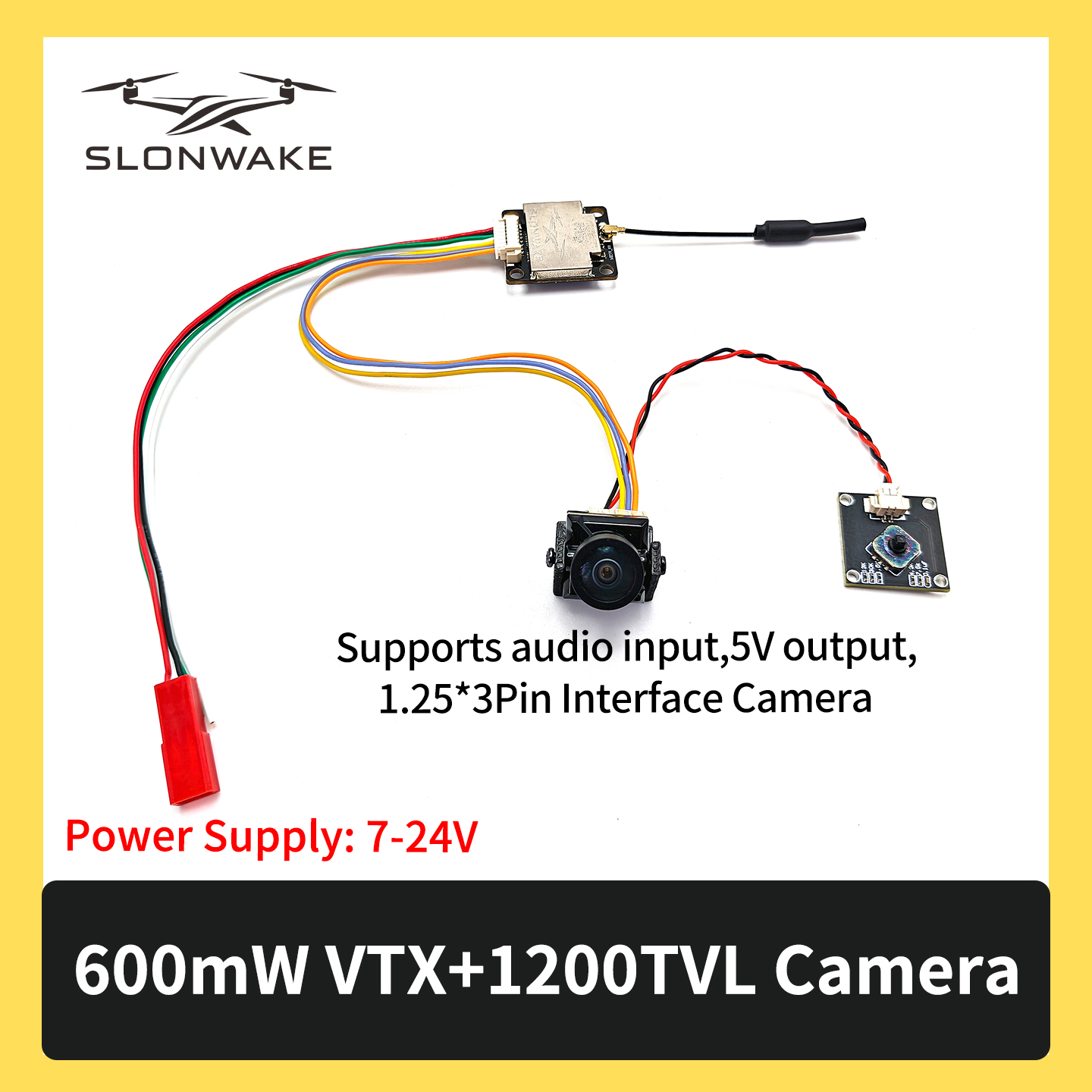 SLONWAKE 5.8G 600mW 7-24V FPV  – обзор и цена Fpv Drone Receiver