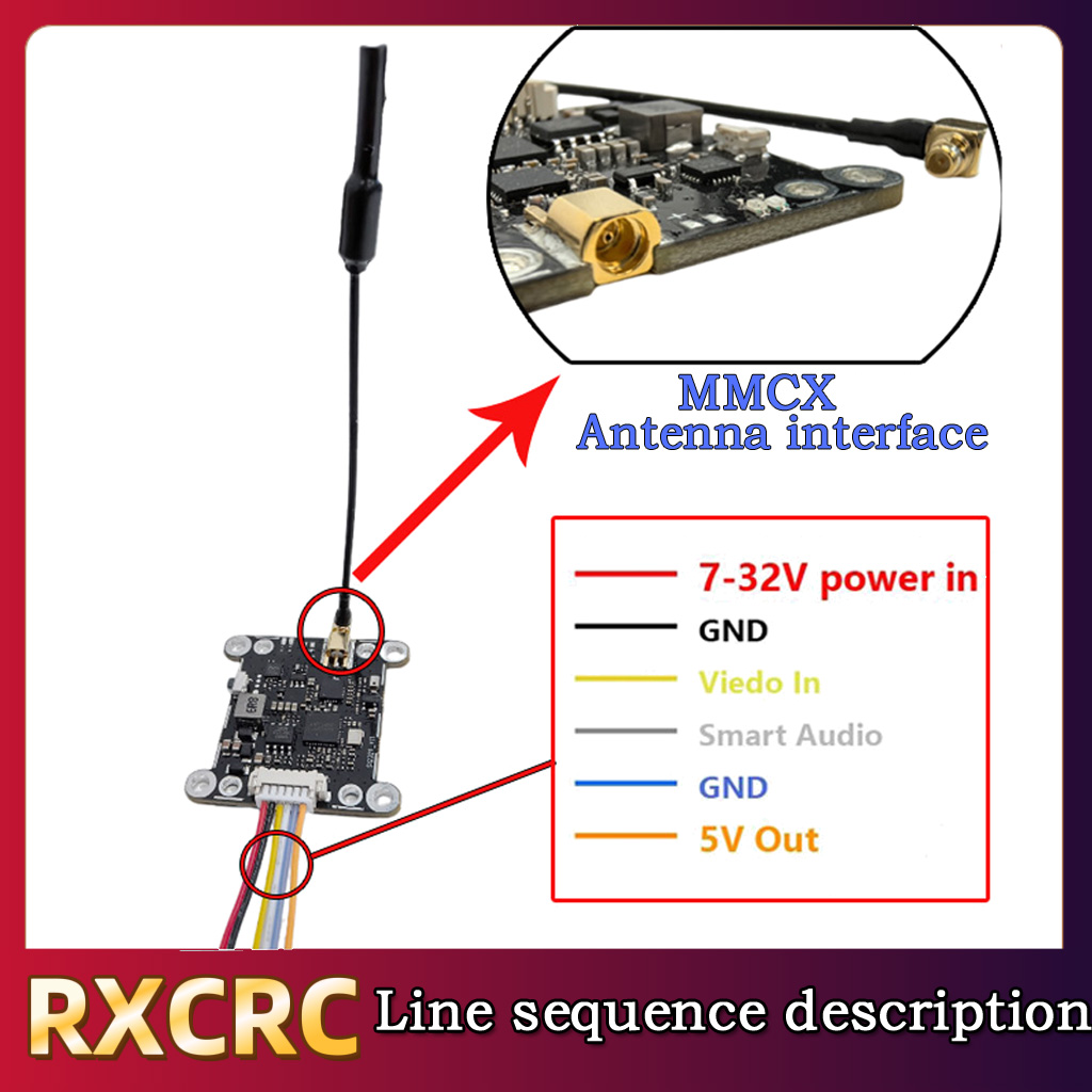 RXCRC 5.8G Module 48CH 1.6W VT – обзор и цена Fpv Drone Vtx