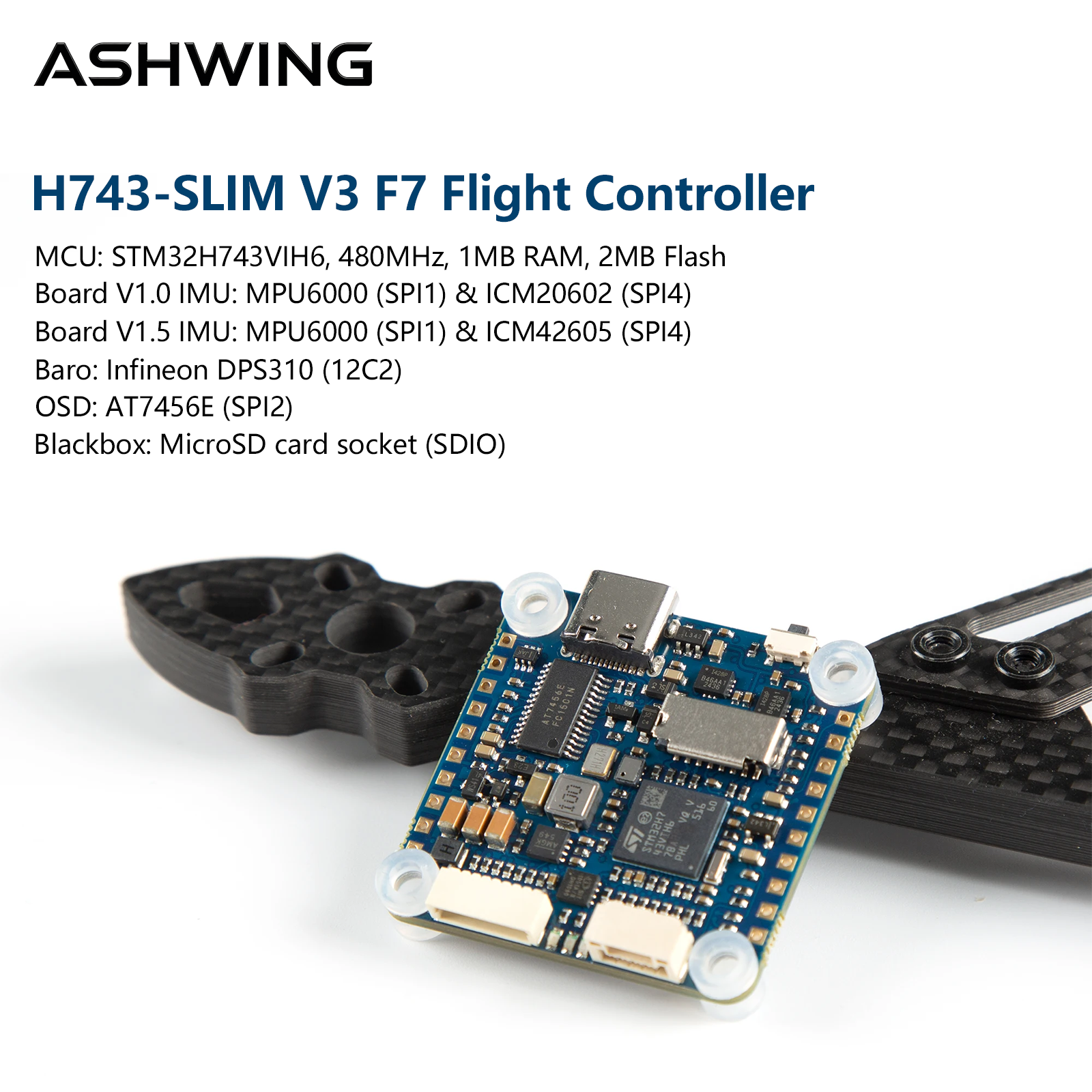 H743-SLIM V3 Flight Controller – обзор и цена Fpv Drone Flight Controller