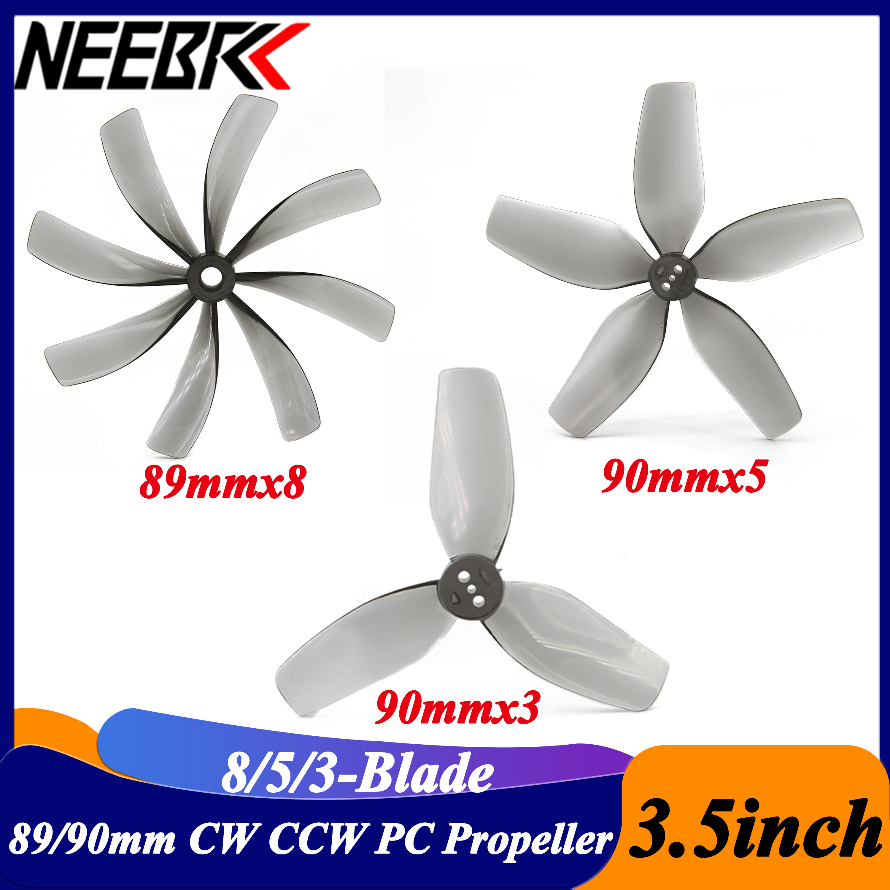 2Pairs 3.5inch 89x8 90x5 90x3  – обзор и цена Fpv Drone Quadcopter