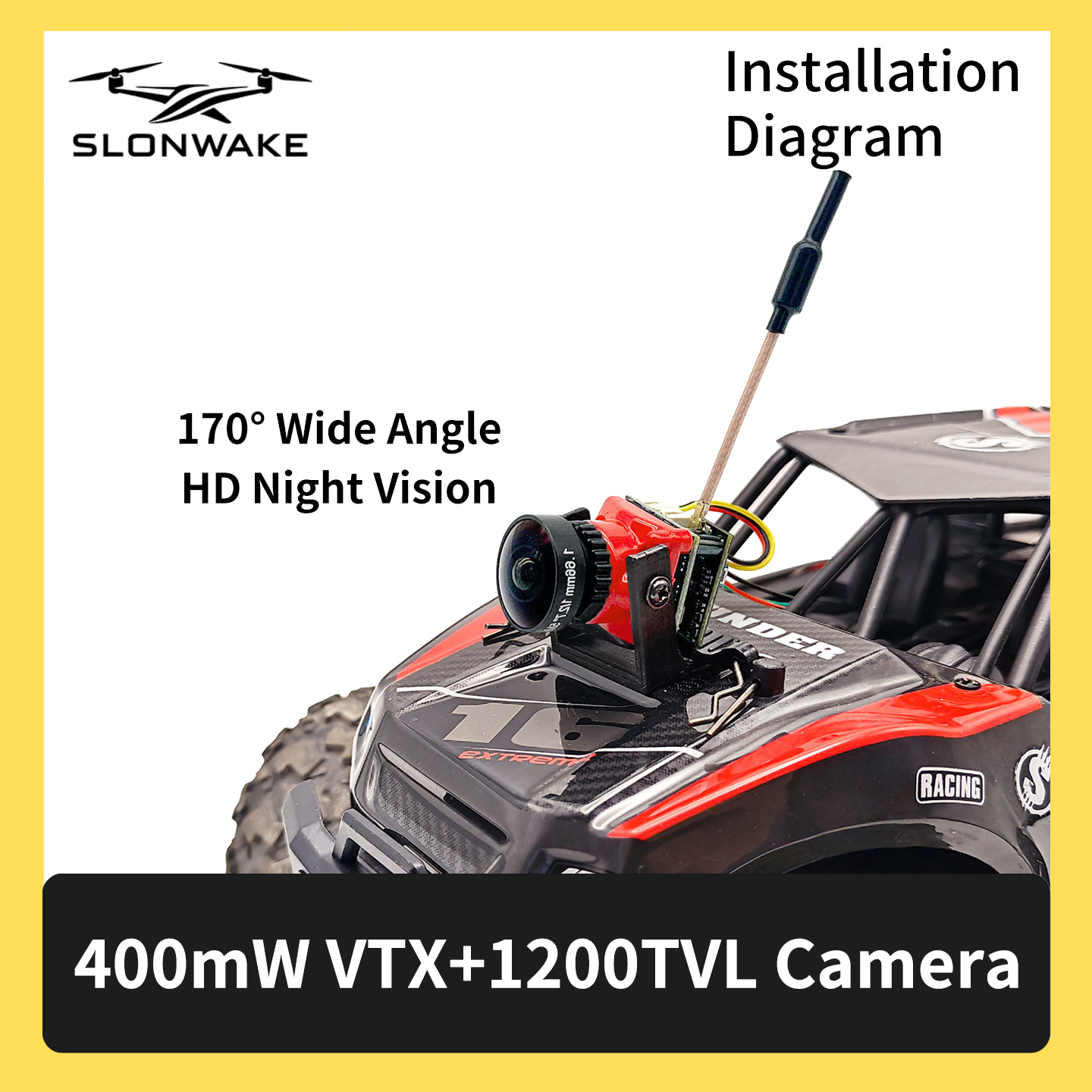 SLONWAKE 5.8G 48CH FPV 400mw V – обзор и цена Fpv Drone Receiver